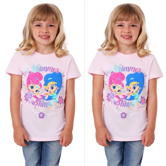 Disney Other - SHIMMER AND SHINE SILVER GLITTER T-SHIRT